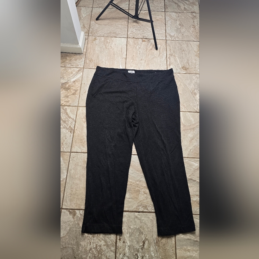 Charter Club Black Checkered Pants